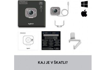 kamere LOGITECH Spletna kamera Logitech StreamCam, bela, USB-C