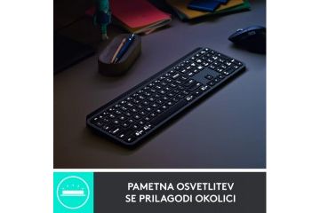 tipkovnice LOGITECH Tipkovnica Logitech MX Keys Plus, grafitna barva, SLO g.