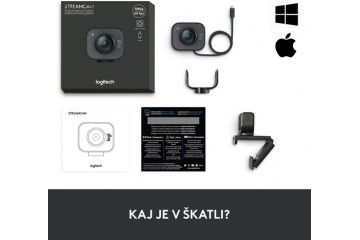 kamere LOGITECH Spletna kamera Logitech StreamCam, grafitna barva, USB-C