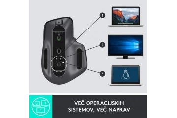 miške LOGITECH Miška Logitech MX Master 3, grafitna barva