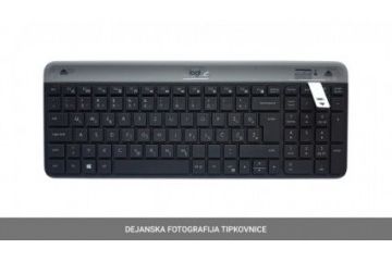 tipkovnice LOGITECH Tipkovnica in miška Logitech Slim Wireless Combo MK470, grafitna barva, SLO