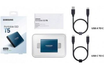 diski SSD SAMSUNG Zunanji SSD 500GB USB 3.1 Gen2 V-NAND TLC UASP, Samsung T5, moder