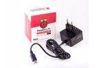 adapters RASPBERRY PI OFFICIAL RASPBERRY PI 4 USB-C 15.3W POWER SUPPLY, 5.1V, 3.0A, BLACK, EU PLUG, KSA-15E-051300-HX, SC0217